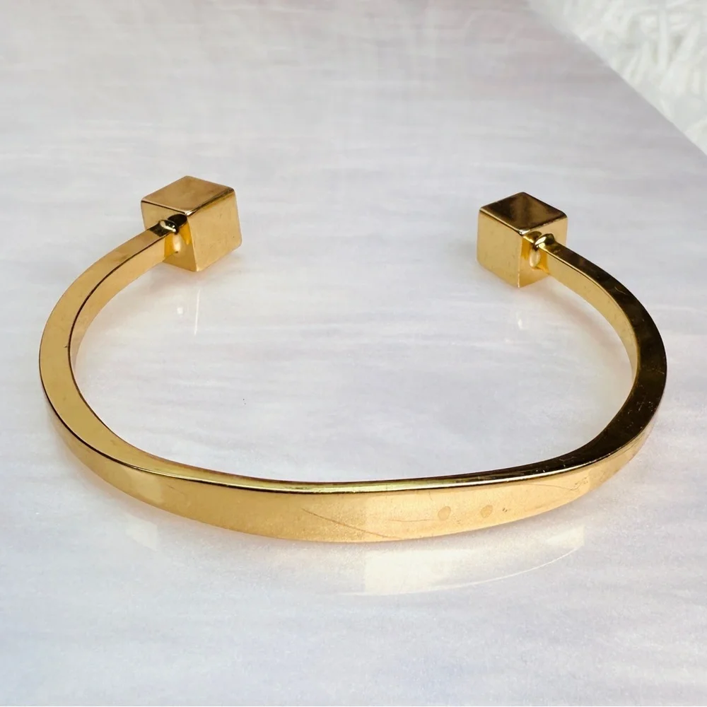 J. Crew Classic Moderist Goldtone Cuff Bracelet